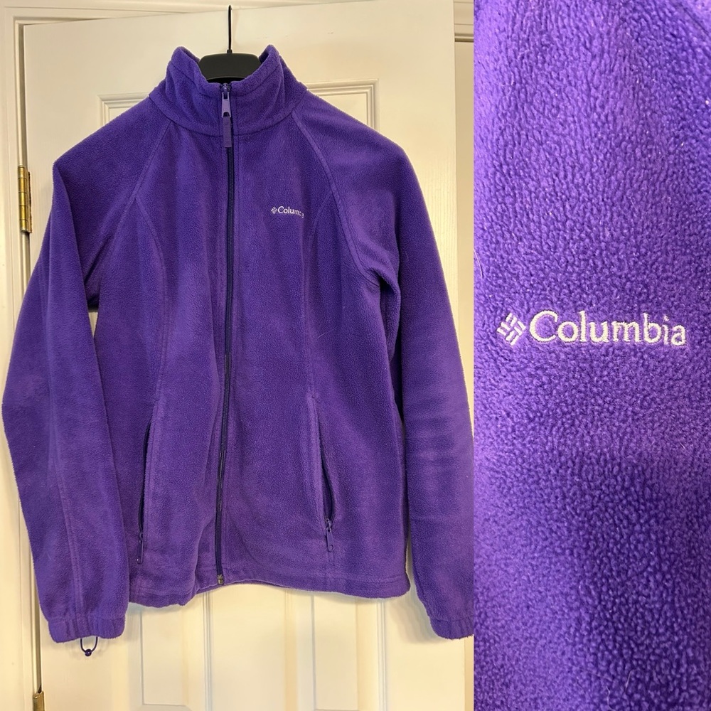 Purple Columbia Fleece Jacket Large